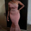 Elegant One Shoulder Mermaid Applique Blush Bridesmaid Dresses Online, OT530