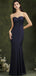 Simple Sweetheart Mermaid Dark Navy Long Bridesmaid Dresses Online, OT533