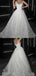 Sparkly A-line Spaghetti Straps V-neck Sleeveless Ivory Evening Prom Dresses Online, OT144