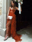 Elegant Sweetheart A-line Sleeveless Burnt Orange Prom Dresses Online, OT228