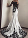 Elegant Lace Applique Mermaid Long Prom Dress, OL428