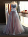 Sweetheart Tulle Gray Prom Dress, OL452