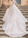 Ball Gown Wedding Dress Long Sleeves High Neck Lace, WD0434