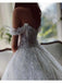 Off The Shoulder Tulle White Appliques With Beading Wedding Dress, WD0500
