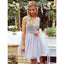 New Arrival V-neck Sleeveless Appliques Top Tulle Skirt Homecoming Dresses, HD0449