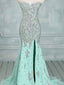 Elegant Mermaid Side Slit Sweetheart Prom Dresses, OL214