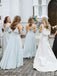 A-line Floor-length Straps V-neck Long Chiffon Bridesmaid Dresses, BD0619