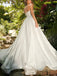 A-Line Sweetheart Satin Lace Up Wedding Dresses, OT085
