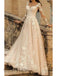 Long Sleeves A-line Applique Train Wedding Dresses, OT081