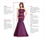 Mermaid Off-the-Shoulder Sleeveless Floor-Length Modern Red Bridesmaid Dress, BD0487