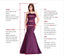 A-line V-neck Sequins Top Backless Long Tulle Prom Dresses, PD0599