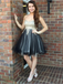 Sweetheart Grey Skirt Cheap Short Homecoming Dresses Online, CM671