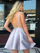 Amazing Deep V-neck Sleeveless Backless Simple Cheap Homecoming Dresses, HD0450